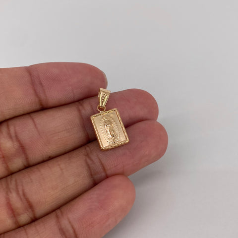 Dije Placa Rectangular Virgen Guadalupe Oro amarillo 0,95 Gr / 2,2 Cm