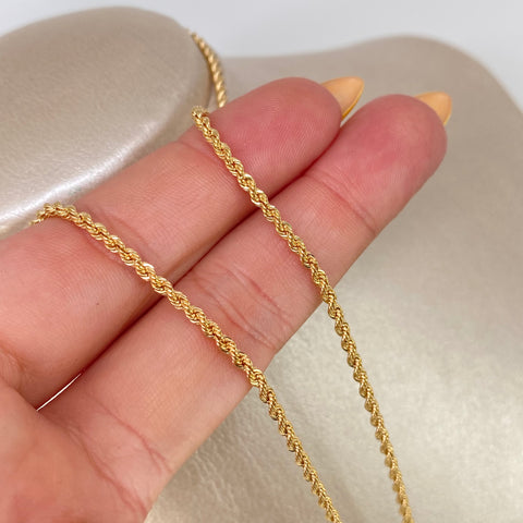Cadena ● Lazo Oro amarillo 18k +1 / 2,7 Gr / 2,1 mm / 45 Cm †