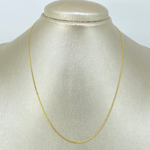 Cadena ● China Oro amarillo 18k 1,35 Gr / 1 mm / 40 Cm