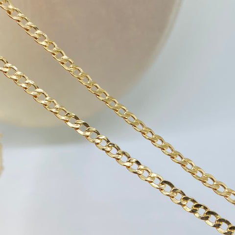 Cadena Cubana Oro amarillo 18k 5,1 Gr / 2,6 mm / 60 Cm †