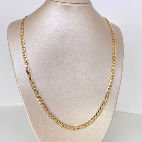 Cadena ● Cubana Oro amarillo 18k 12,02 Gr / 5,2 mm / 60 Cm *