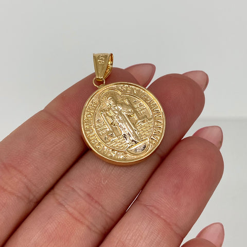 Dije San Benito Oro amarillo 18k 2,66 Gr / 3,1 Cm *