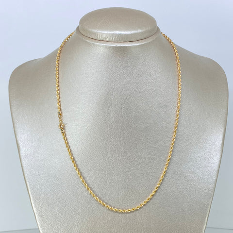 Cadena ● Lazo Oro amarillo 18k +1 / 3,5 Gr / 2,2 mm / 45 Cm *