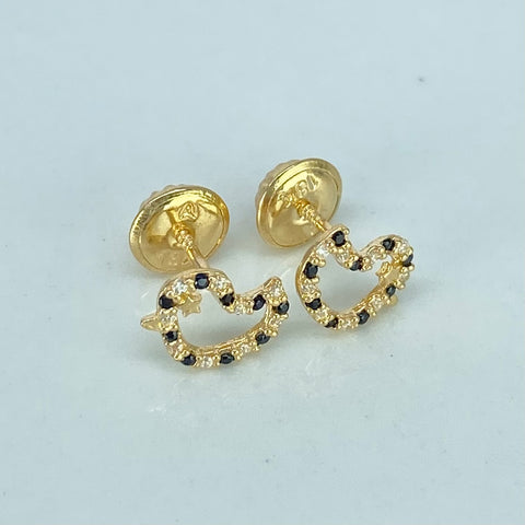Topos Pajaro Circones Blancos Negros Oro amarillo 0,7 Gr / 8 mm †