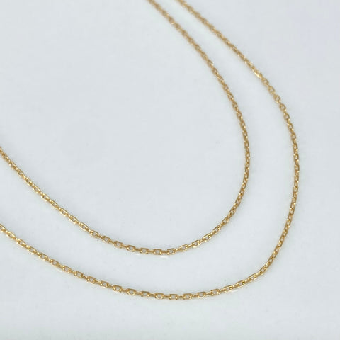 Cadena ● Aro Seguido Oro amarillo 18k 1,2 Gr / 1 mm / 45 Cm *