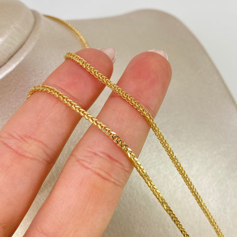 Cadena ● Franco Oro amarillo 18k +2 / 3,55 Gr / 1,6 mm / 60 Cm *