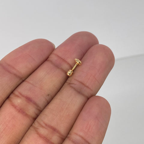 Piercing Corazon / Oro Amarillo 18k (Joya) / 4mm / 0,28gr / 1cm / (Oreja) †