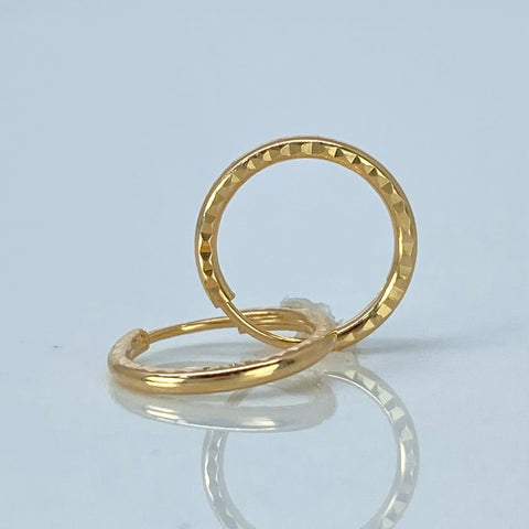 Candongas Imperdibles Diamantadas Oro amarillo 0,55 Gr / 1,1 Cm †