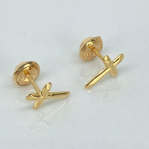 Topos Cruz Oro amarillo 18k 0,55 Gr / 7 mm