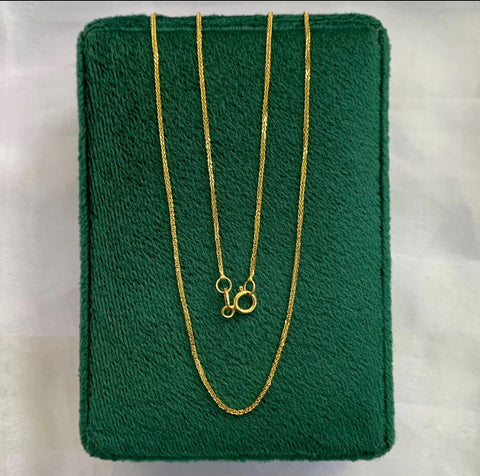 Cadena Italy mini franco Oro amarillo 18k +1 / 1,53 Gr / 0,8 mm / 50 Cm