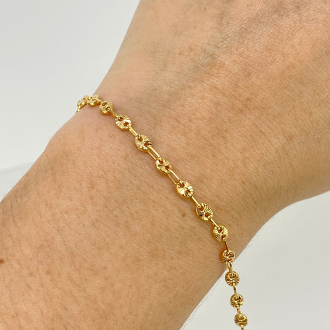 Pulso GC Diamantado Oro amarillo 18k 2,85 Gr / 3,3 mm / 20,5 Cm *