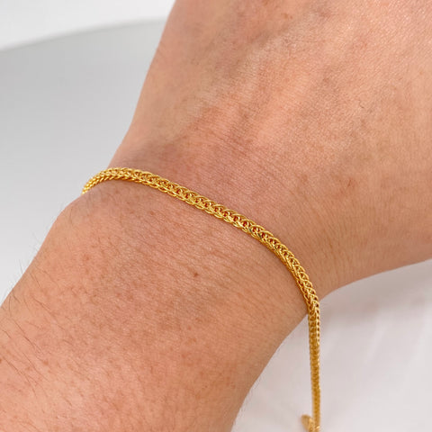 Pulso ● Franco Oro amarillo 18k +2 / 2,4 Gr / 2,2 mm / 19,2 Cm *