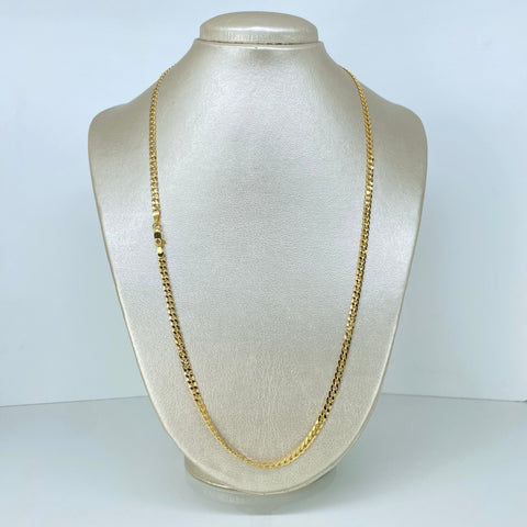 Cadena ● Cubana Oro amarillo 18k 7,72 Gr / 3,8 mm / 60 Cm