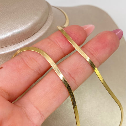 Cadena ● Espejo Oro amarillo 18k +3 / 5,87 Gr / 2,5 mm / 45 Cm *