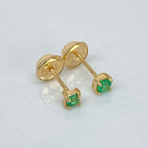 Topos Esmeraldas 14PTS  Oro amarillo 18k 0,5 Gr / 2,5 mm *