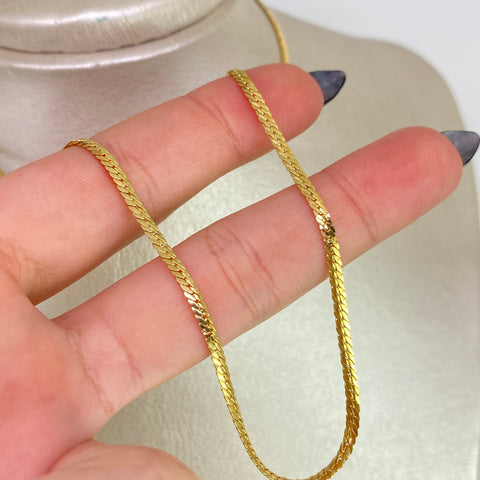 Cadena ● Serpiente Oro amarillo 18k +3 / 3,57 Gr / 2,2 mm / 45 Cm †