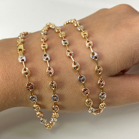 Cadena GC Diamantada Tres oros 18k 10,92 Gr / 3,9 mm / 60 Cm
