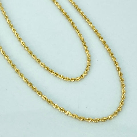 Cadena ● Lazo Oro amarillo 18k +1 / 1,58 Gr / 1,6 mm / 45 Cm
