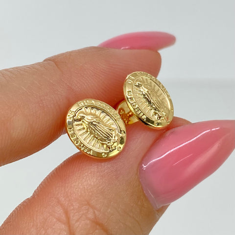 Topos Virgen Guadalupe Oro amarillo 18k 0,95 Gr / 8,4 mm †