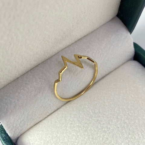 Anillo De La Vida Oro amarillo 18k / Talla 6 / 0,96 Gr