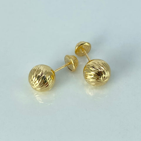 Topos Bolas Diamantadas Oro amarillo 1,07 Gr / 8 mm