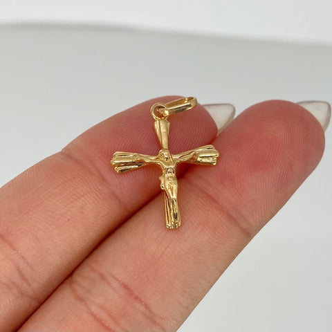 Dije Cristo Cruz Oro amarillo 18k 1,55 Gr / 2,5 Cm  *