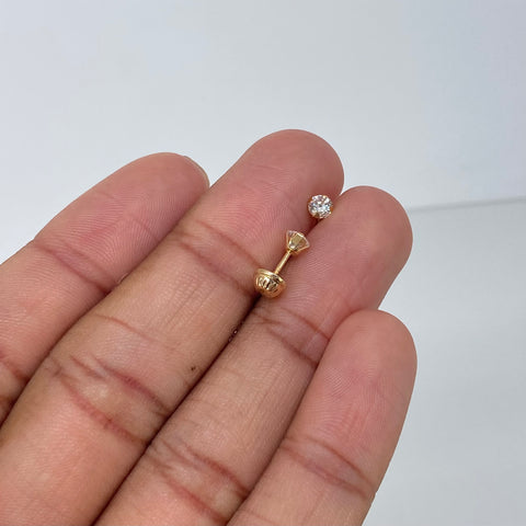 Topos Circones Blancos Oro amarillo 0,6 Gr / 4,2 mm †