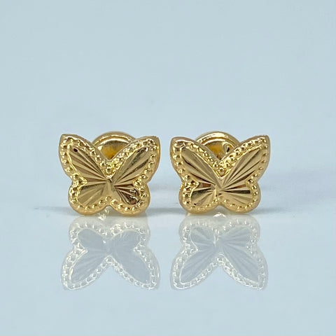 Topos Mariposas Diamantadas Oro amarillo 0,72 Gr / 8,4 mm †