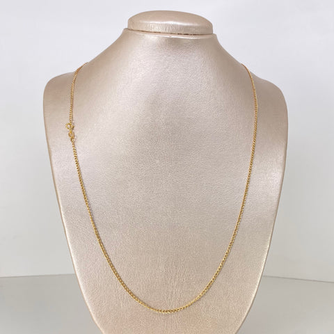 Cadena ● Cubana Oro amarillo 18k 2,75 Gr / 1,8 mm / 60 Cm