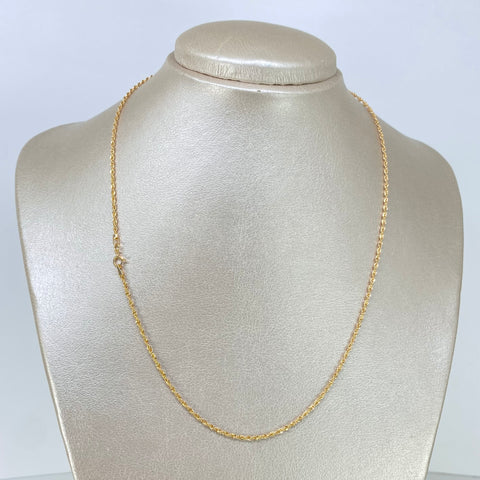 Cadena ● Lazo Oro amarillo 18k +1 / 1,37 Gr / 1,6 mm / 45 Cm