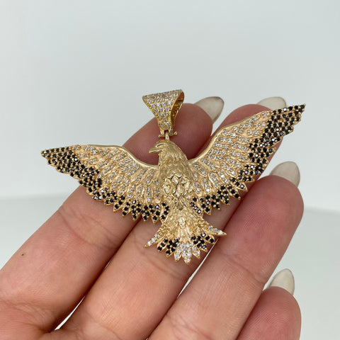 Dije Aguila Con Circones POR FABRICACION Oro amarillo 18k 4 cm / 22,82 Gr *