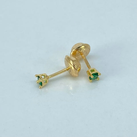 Topos Circones Verdes Oro amarillo 0,58 Gr / 2,7 mm †