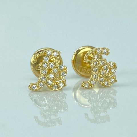 Topos FE Circones Blancos Oro amarillo 18k 0,7 Gr / 5,8 mm