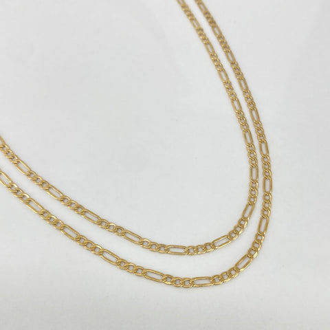 Cadena ● Tres Por Uno 3x1 Oro amarillo 18k 3,15 Gr / 2,3 mm / 60 Cm †