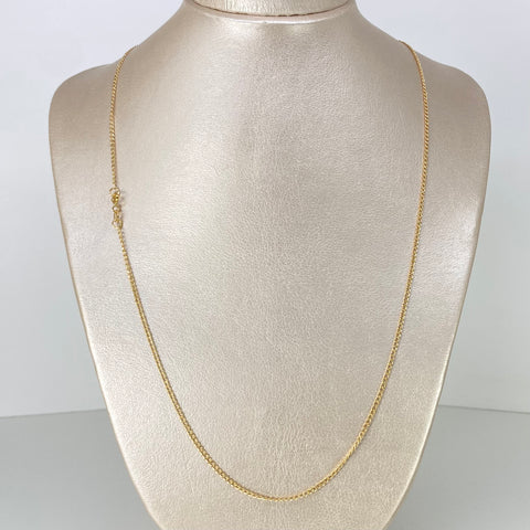 Cadena ● Cubana Oro amarillo 18k 2,75 Gr / 1,8 mm / 60 Cm †