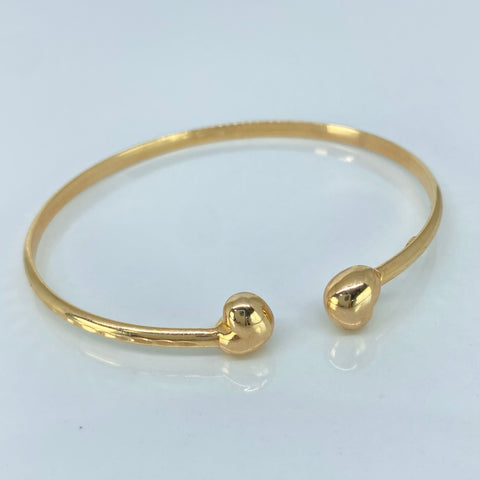 Pulso ● Aro Corazon Oro amarillo 18k +3 / 4,4 Gr / 16 Cm *