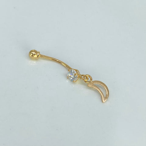 Piercing Media Luna/ Oro Amarillo 18k (Joya) / 0,63 gr / 17,5 mm / (Ombligo)