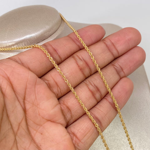 Cadena ● Lazo Oro amarillo 18k +1 / 3,55 Gr / 2,1 mm / 60 Cm †