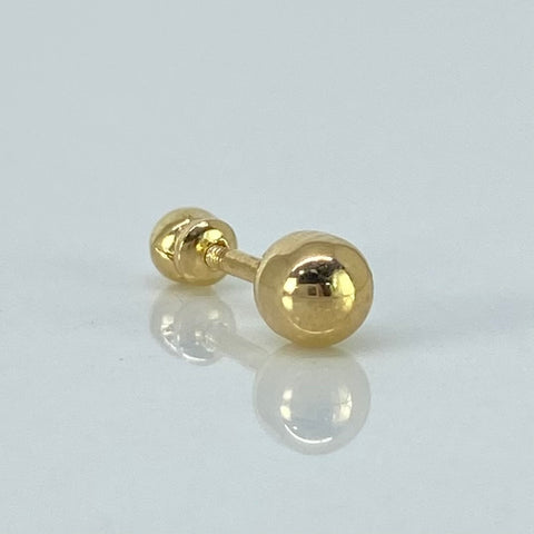 Piercing Bola Lisa / Oro Amarillo 18k (Joya) / 4mm / 0,3gr / 1.3cm / (Oreja) †
