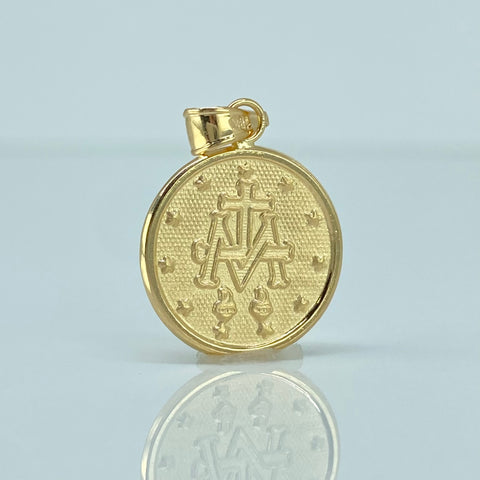 Dije Virgen Milagrosa Oro amarillo 1,27 Gr / 2,7 Cm *