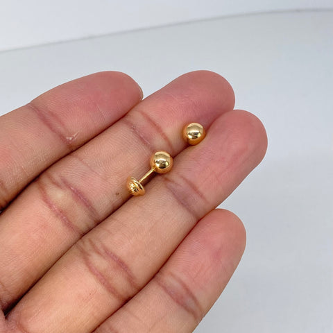 Topos Bolas Lisas Oro amarillo 0,65 Gr / 6 mm †