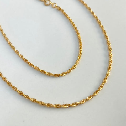 Cadena ● Lazo Oro amarillo 18k +1 / 1,53 Gr / 1,7 mm / 50 Cm *