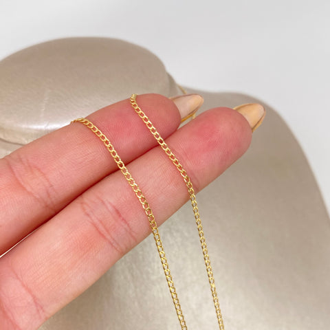 Cadena ● Cubana Oro amarillo 18k 1,53 Gr / 1,4 mm / 50 Cm *