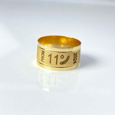 Anillo 11° Grado Oro amarillo 18k / Talla 9 / 2,49 Gr