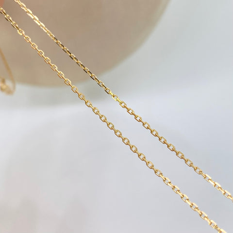 Cadena ● Aro Seguido Oro amarillo 18k 1,87 Gr / 0,6 mm / 50 Cm *