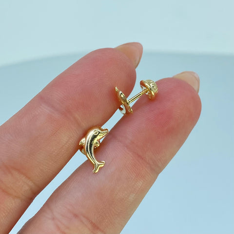 Topos Delfin Oro amarillo 18k 0,65 Gr / 6,5 mm *