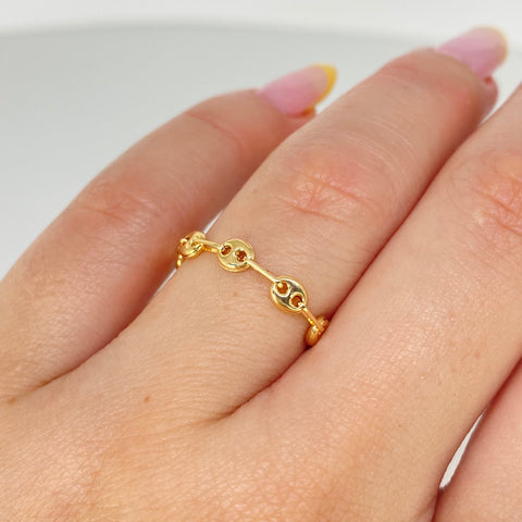 Anillo GC 9 Eslabones Oro amarillo / Talla 6/7 / 0,61 Gr / 3,3 mm *