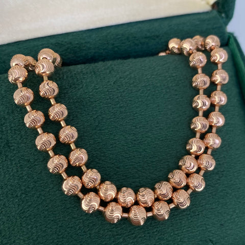 Cadena Militar Diamantada Luna NAC ESP Oro rosa 18k 29,2 Gr / 5 mm / 70 Cm *