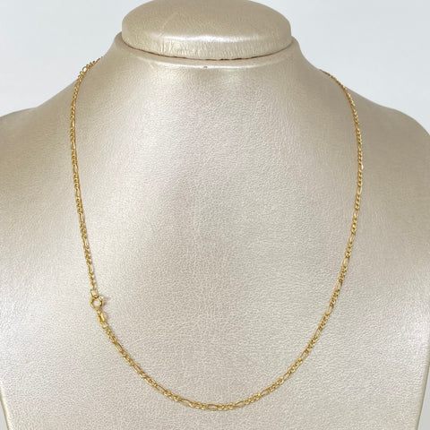 Cadena ● Tres Por Uno 3x1 Oro amarillo 18k 1,62 Gr / 45 Cm *