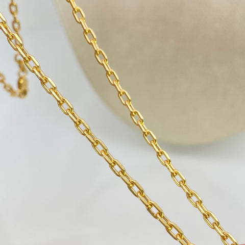Cadena ● Mini Cajón Oro amarillo 18k 4,87 Gr / 2,3 mm / 45 Cm †